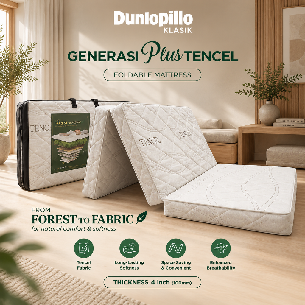 DUNLOPILLO Generasi Plus Tencel Foldable Mattress - 10cm