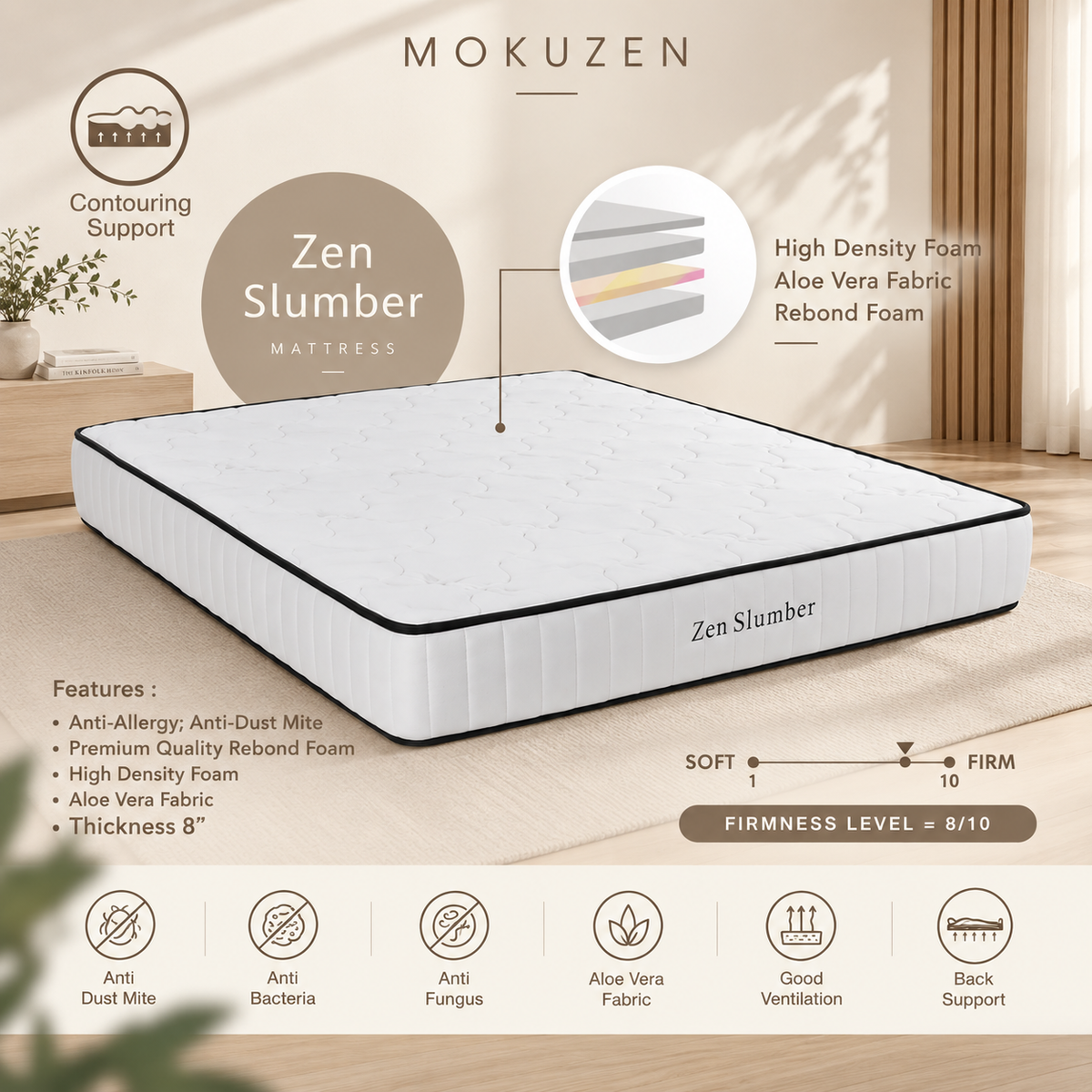 Saffron 10'' Mattress - FREE Pillow and Mattress Protector
