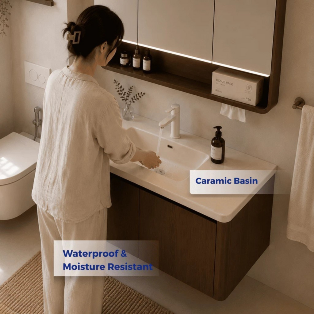 Arcwood Aluminium Honeycomb Bathroom Vanity 60cm/ 70cm/ 80cm/ 100cm Led Storage Mirror Cabinet