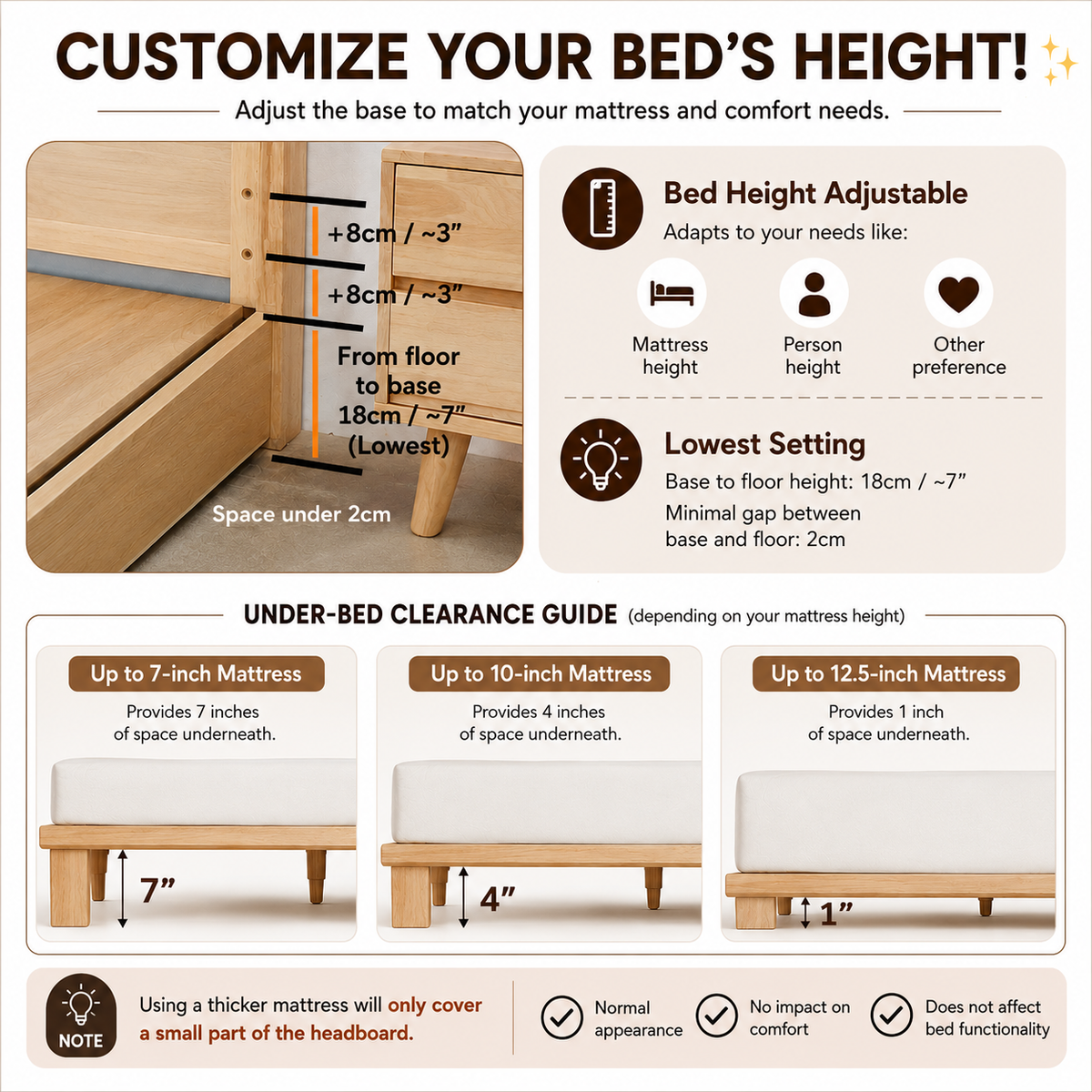 Classic Wooden Bedframe | Durable & Elegant Design